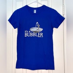 It’s a Bubbler, Wisconsin Talk. American Apparel Royal Blue Graphic Tee, S